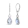 Sterling Silver Treasure Oval Aquamarine Dangle Earrings