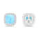 7mm Cushion Larimar and Cubic Zirconia Halo Rhodium Over Sterling Silver
Stud Earring