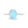 10x8 Larimar Bezel Twisted Rhodium Over Sterling Silver Ring
