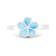 Larimar Rhodium Over Sterling Silver Clover Ring