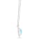 Larimar and Cubic Zirconia Turtle Rhodium Over Sterling Silver
Adjustable Necklace