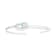 Larimar Rhodium Over Sterling Silver Knot Bangle Bracelet