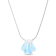 Larimar Shell Rhodium Over Sterling Silver Adjustable Necklace