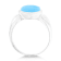 8.2mm Round Larimar Bezel Fashion Ring