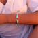 Graduated Larimar Rhodium Over Sterling Silver Bangle Bracelet