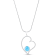 Larimar and Cubic Zirconia Open Heart Rhodium Over Sterling Silver
Adjustable Necklace