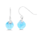 Cushion Larimar Rhodium Over Sterling Silver Leverback Earring