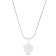 Larimar Bezel Heart Rhodium Over Sterling Silver Adjustable Necklace