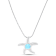 Larimar and Cubic Zirconia Starfish Rhodium Over Sterling Silver
Adjustable Necklace