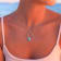 Larimar and Cubic Zirconia Open Heart Rhodium Over Sterling Silver
Adjustable Necklace