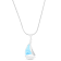 Larimar Sailboat Rhodium Over Sterling Silver Adjustable Necklace