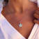 Larimar Flower Rhodium Over Sterling Silver Adjustable Necklace
