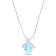 Textured Larimar Penguin Rhodium Over Sterling Silver Adjustable Necklace