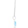 Larimar Heart Rhodium Over Sterling Silver Adjustable Necklace