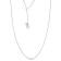 Larimar Oval Cross Rhodium Over Sterling Silver Adjustable Necklace