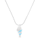 Larimar Shell Rhodium Over Sterling Silver Adjustable Necklace
