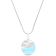 Larimar and Cubic Zirconia Landscape Rhodium Over Sterling Silver
Adjustable Necklace