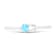 Larimar Rhodium Over Sterling Silver Knot Bangle Bracelet