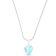Larimar Bezel Heart Rhodium Over Sterling Silver Adjustable Necklace
