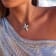Larimar Oval Cross Rhodium Over Sterling Silver Adjustable Necklace