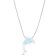 Larimar and Cubic Zirconia Dolphin Rhodium Over Sterling Silver
Adjustable Necklace