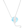 Larimar Textured Stingray Rhodium Over Sterling Silver Adjustable Necklace