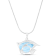 Larimar Fish Rhodium Over Sterling Silver Adjustable Necklace