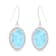 Oval Larimar and Cubic Zirconia Halo Rhodium Over Sterling Silver
Fishhook Earring