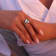 Larimar Bypass Rhodium Over Sterling Silver Ring
