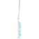 Larimar Oval Cross Rhodium Over Sterling Silver Adjustable Necklace