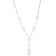 Marquise-Shaped Larimar Rhodium Over Sterling Silver "Y" Necklace