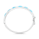Larimar and Cubic Zirconia Rhodium Over Sterling Silver Bangle Bracelet