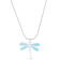 Larimar Dragonfly Rhodium Over Sterling Silver Adjustable Necklace