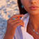Larimar Bypass Rhodium Over Sterling Silver Ring