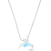 Larimar Pelican Rhodium Over Sterling Silver Necklace