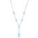 Marquise-Shaped Larimar Rhodium Over Sterling Silver "Y" Necklace