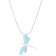 Larimar and Cubic Zirconia Dragonfly Rhodium Over Sterling Silver
Adjustable Necklace