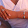 Graduated Larimar Rhodium Over Sterling Silver Bangle Bracelet