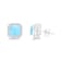 7mm Cushion Larimar and Cubic Zirconia Halo Rhodium Over Sterling Silver
Stud Earring