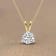 1 Ct 14K Gold IGI Certified Lab Grown Round Shape 3 Prong Diamond
Pendant Necklace Friendly Diamonds