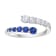 14K White Gold 0.76ct Sapphire and Diamond Ring