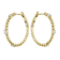14K Yellow Gold 0.53ct Diamond Hoop Earrings