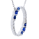 14KW 0.56ct Sapphire and Diamond Pendant With Chain