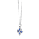 14KW 0.51ct Sapphire and Diamond Pendant With Chain