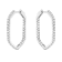 14K White Gold 1.95ct Diamond Hoop Earrings