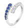 14K White Gold 0.76ct Sapphire and Diamond Ring