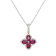 14KW 2.72ct Ruby and Diamond Pendant With Chain