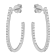 14K White Gold 0.62ct Diamond Hoop Earrings