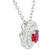 14KW 0.70 Ruby and Diamond Pendant With Chain