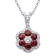 14KW  1.02ct Ruby and Diamond Pendant With Chain